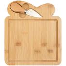 Conjunto Tábua e Faca p/ Queijo 2 Pçs Bambu N248867-4 Quanhe