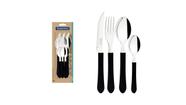 Conjunto Talheres 12 Pcs Leme Preto Tramontina Aço Inox