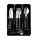 Conjunto Talheres Faqueiro Aço Inox Com Gaveteiro 25 Peças
