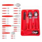 Conjunto Talheres Luxo Organizador De Plastico 24pçs - EMCASATEM Conjunto Talheres Luxo Organizador De Plastico 24pçs - EMCASATEM