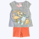 Conjunto TAM P (bebê) Kely Kety by Romitex Formas de Doce Cinza