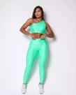 Conjunto tamanho único Calça Legging Básica Bolso Compressão Flúor Conjunto tamanho único Calça Legging Básica Bolso Compressão Flúor