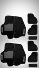 Conjunto Tapetes Carpete Preto 5 Peças