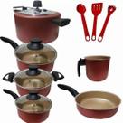 Conjunto Teflon Cereja Antiaderente 9 Peças Conjunto Teflon Cereja Antiaderente 9 Peças