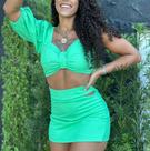 Conjunto tendência verão verde
