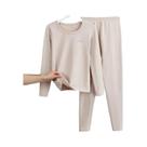 Conjunto Térmico De Cashmere E Seda Para Homens E Mulheres, Camiseta De Gola Redonda Listrada, Conjunto Térmico De Cashmere E Seda Para Homens E Mulheres, Camiseta De Gola Redonda Listrada,