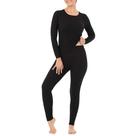Conjunto térmico Fruit of the Loom Micro Waffle feminino preto M