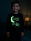 Conjunto Térmico Infantil Brilha no Escuro Masculino Preto