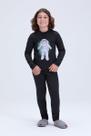 Conjunto Térmico Infantil Masculino Brilha no Escuro Astronauta Preto