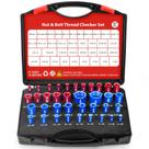 Conjunto Thread Checker Precizex, 37 unidades com 21 cm e 16 caixas métricas