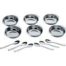 Conjunto Tigelas 12 Peças Taças Colher Sobremesa - 23084 - Golden inox Conjunto Tigelas 12 Peças Taças Colher Sobremesa - 23084 - Golden inox