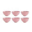 Conjunto Tigelas Bowl Cerâmica Rosa Fosco Matte 400ml 6 pcs - Scalla