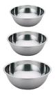 Conjunto Tigelas Bowl Saladeira 3 Pçs 3 Tamanhos Aço Inox