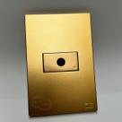Conjunto Tomada 10a 20a 4x2 Dourada Fosco Interruptor Simples Paralelo Ouro Nobre Satin Blux