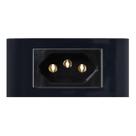 Conjunto tomada 10a 2p+ t 250v embutir moveis pezzi 50000 preto
