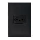 Conjunto Tomada 10A 2p+T 4x2 Preto 615080PT Pial Plus+