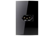 Conjunto Tomada 10A 2P+T 4x2 Preto Black Piano 85540 Alumbra
