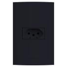 Conjunto Tomada 10A 2P+T 4x2 Preto Fosco 85740 Alumbra