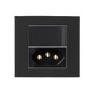 Conjunto tomada 10a + interruptor simples embutir moveis preto pezzi