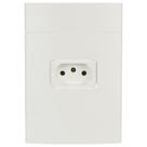 Conjunto Tomada 2 Pinos + Terra 10 Amperes 250 Volts Branco Lunare Prm444721 Schneider Conj.toma