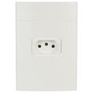 Conjunto Tomada 2 Pinos + Terra 10 Amperes 250 Volts Branco Lunare - PRM444721 - SCHNEIDER