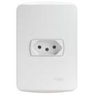 Conjunto Tomada 2 Pinos + Terra 20 Amperes 250 Volts Branco Miluz S3b60350 Schneider Conj.tomada