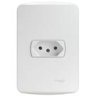 Conjunto Tomada 2 Pinos + Terra 20 Amperes 250 Volts Branco Miluz - S3B60350 - SCHNEIDER