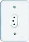 Conjunto Tomada 2 Polos + Terra 10A Embutir Branco Completo - Radial