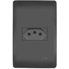Conjunto Tomada 2p+t 10 Amperes Habitat Black - 4052 - Fame