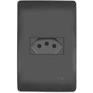 Conjunto Tomada 2P+T 10 Amperes Habitat Black - 4052 - FAME