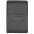 Conjunto Tomada 2P+T 10 Amperes Habitat Black - 4053 - FAME