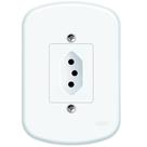 Conjunto Tomada 2p+t 10a 250 Volts Blanc - 1349 - Fame Tomada 10a C- Placa Blanc 1349 Fame 1349.