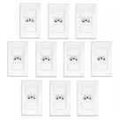 Conjunto Tomada c/ Placa 4x2 2P+T 10A (10un) - Evidence Fame