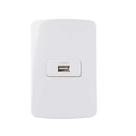 Conjunto Tomada Carregador USB 1A Bivolt 4x2 B3 MarGirius Conjunto Tomada Carregador USB 1A Bivolt 4x2 B3 MarGirius
