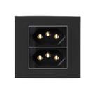 Conjunto tomada dupla 10 e 20a 250v embutir moveis preto pezzi