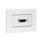 Conjunto Tomada HDMI Embutir Mesa Moveis planejados MDF Sleek Branco Margirius