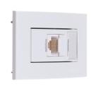 Conjunto Tomada Para Moveis Planejados MDF Rj45 CAT5 Informática Sleek Branco Margirius