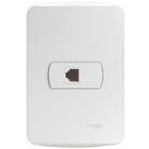 Conjunto Tomada Rj11 2 Fios Branco Miluz - S3b64900 - Schneider Rj11 (2fios) Pl-br S3b64900-miluz