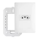 Conjunto Tomada Simples 20a 4x2 Habitat Branco Fame