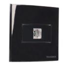 Conjunto Tomada Telefônica Para Moveis RJ11 4 Fios 70x70 Drywall Preta Sleek Margirius