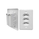 Conjunto tomada tripla 20a 250v stylus monobloco (ilumi)