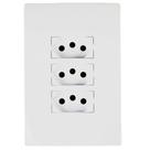 Conjunto Tomada Tripla 20A 2p+T 4x2 Monobloco i9 94124 Ilumi Conjunto Tomada Tripla 20A 2p+T 4x2 Monobloco i9 94124 Ilumi
