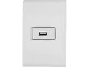 Conjunto tomada USB 1,5A - bivolt Liz Tramontina Conjunto tomada USB 1,5A - bivolt Liz Tramontina