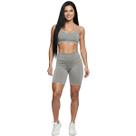 Conjunto Top Alça Fina e Bermudinha Suplex Bella Fiore Roupa Para Academia Fitness Musculação Treino Cor:CinzaTamanho:P