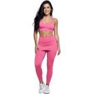 Conjunto Top Alça Fina E Calça Saia Suplex Bella Fiore Roupa Para Academia Moda Fitness Musculação Cor:RosaTamanho:GGê