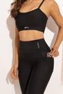 Conjunto Top Alça Fina E Legging Com Bolso Fitness Feminino