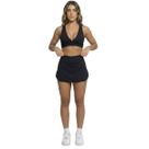 Conjunto Top Bojo e Short Saia Vekyo Roupas para Academia Treino Moda Fitness Musculação Cor:PretoTamanho:GGênero:Femi