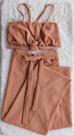Conjunto Top+Calça Transpassada Nude Not-C TAM U