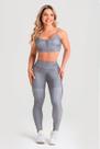 Conjunto Top Conforto Alça Fina Cós Cintura e Calça Legging PRATA