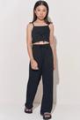 Conjunto Top Cropped e Calça em Viscose Turim Lilimoon Conjunto Top Cropped e Calça em Viscose Turim Lilimoon